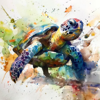 Aquarel schildpad